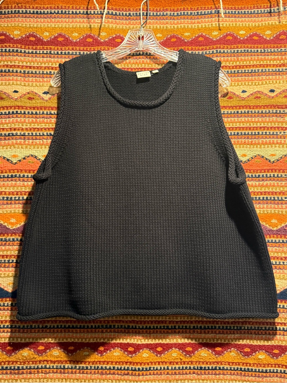 Beyond Nine Tyler Knitted Vest in Black - Picture 4 of 7